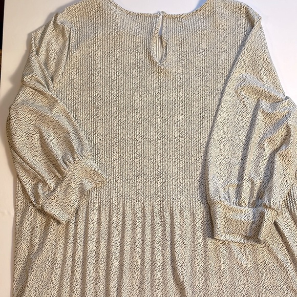 Adrianna Papell Flowing Mini Accordion Pleated Long Sleeve Blouse Tunic Size 2X - Picture 12 of 16